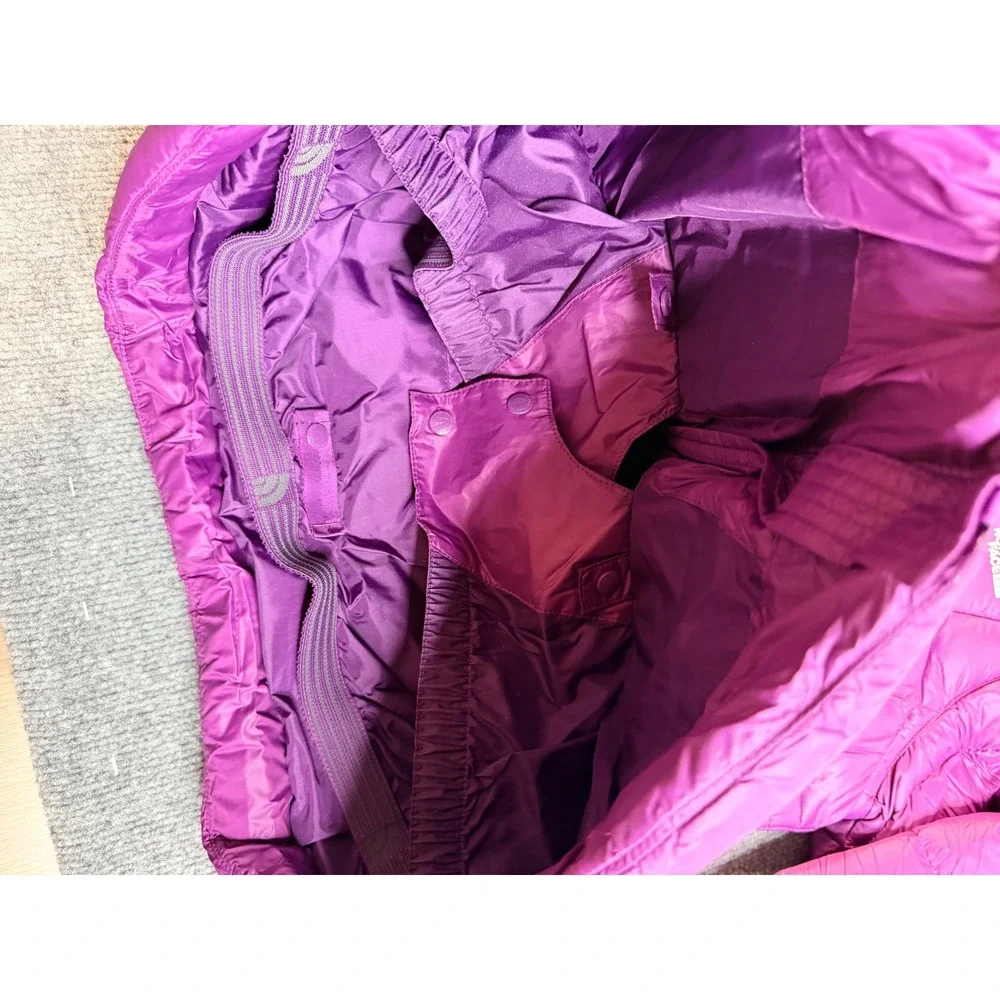 The North Face Womens Large Purple Destiny Down Jacket 600 Fill Puffer Hoode NWT